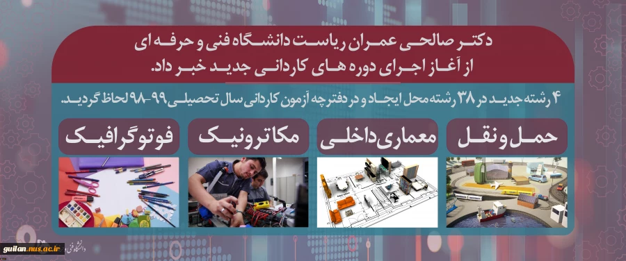 کد رشته های جدید در مراکز دانشگاهی دانشگاه فنی و حرفه ای سطح کشور و استان گیلان 2