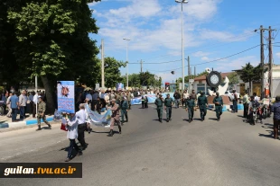 شرکت کارکنان و اساتید و دانشجویان آموزشکده پسران انزلی در راهپیمایی روز قدس 2