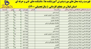 پذیرش دانشجو کاردانی سال 1400 دانشگاه فنی و حرفه ای استان گیلان 3