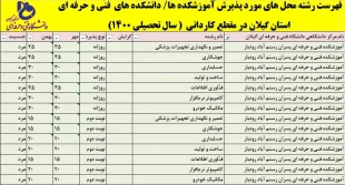 پذیرش دانشجو کاردانی سال 1400 دانشگاه فنی و حرفه ای استان گیلان 7