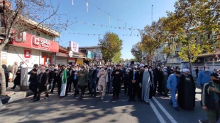 شرکت همکاران آموزشکده بندر انزلی در مراسم تشییع پیکر پاک شهید رضا هدایتی از مرزبانان میهن اسلامی اهل بندر انزلی 14000816 8