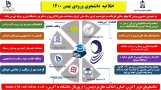 راهنمای دانشجویان ورودی بهمن 1400 -آموزشکده دکتر معین رشت