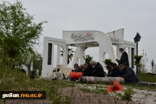 برگزاری مراسم زیات عاشورا در کنار مرقد شهید گمنان دفاع مقدس دانشکده فنی و حرفه ای شهید چمران رشت 6