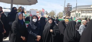 حضور جامعه دانشگاهی دانشگاه فنی و حرفه‌ای استان گیلان در راهپیمایی روز قدس 9