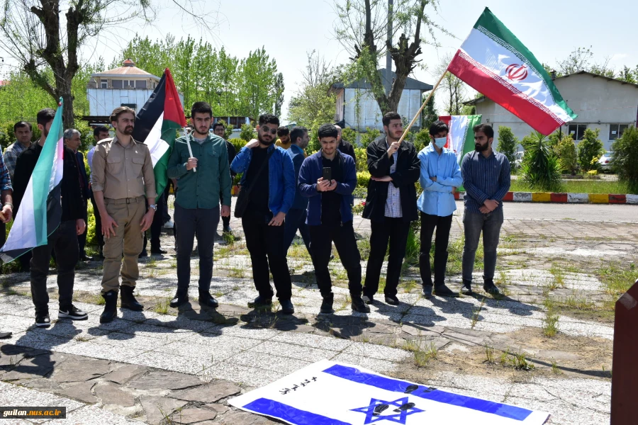 تجمع حمایت از مردم مظلوم غزه و فلسطین به همت بسیج دانشجویی دانشگاه ملی مهارت استان گیلان برگزار شد 
 6