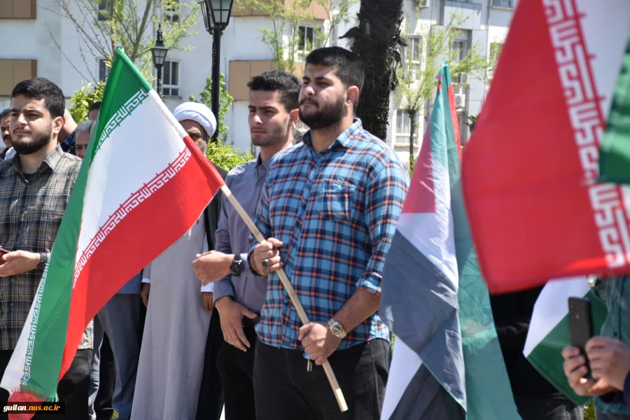 تجمع حمایت از مردم مظلوم غزه و فلسطین به همت بسیج دانشجویی دانشگاه ملی مهارت استان گیلان برگزار شد 
 7