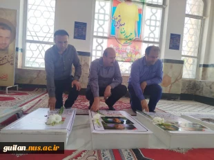 حضور ریاست آموزشکده به همراه همکاران از محل حادثه تروریستی رژیم اشغال گر به شهرستان آستانه اشرفیه وگلباران مزار شهدا 2